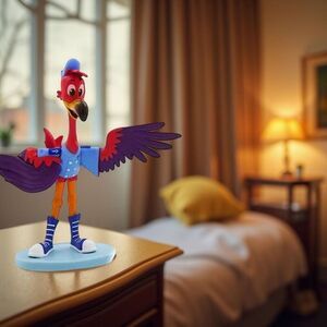 Just Play TOTS (Tiny Ones Transport Service) Freddy the Flamingo PVC Figure 3”